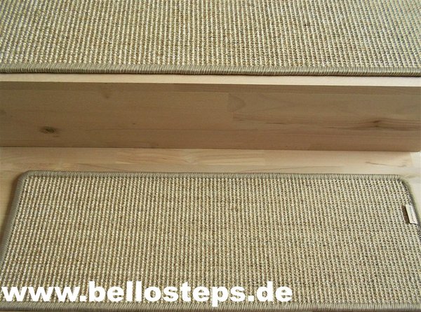 Stufenauflage für Treppen aus Sisal 70cm breit Halbmond oder eckig