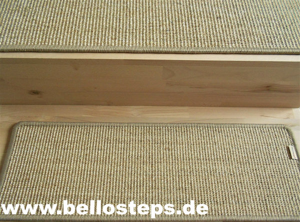 BELLOsteps® Sisal Stufenmatte selbsthaftend eckig 80x23cm
