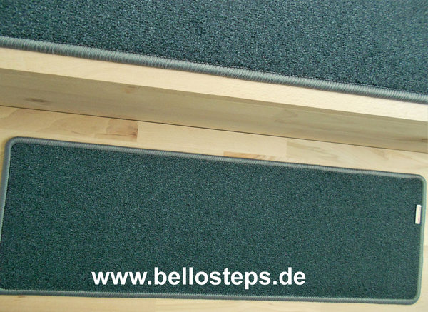Bellosteps Treppenschoner selbsthaftend 70cm anthrazit hell gekettelt Halbmond oder eckig