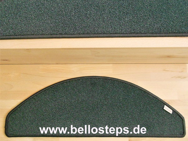 Bellosteps Stufenauflage selbsthaftend Halbmond 53x20 cm (anthrazit 563) dunkler Rand