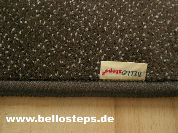 BELLOsteps® Stufenmatten ohne Kleber 53x20 cm braun Halbmond ab 13 Stück